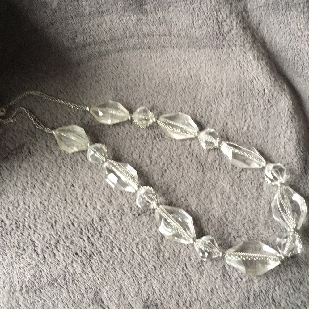 Clear Jeweled Necklace